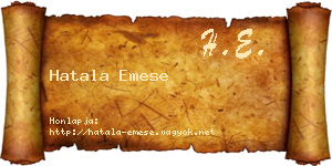 Hatala Emese névjegykártya
